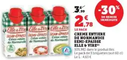 U Express ELLE & VIRE Creme entiere de normandie semi-epaisse offre