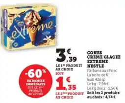U Express NESTLE Cones creme glacee extreme offre
