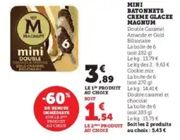 U Express MAGNUM Mini batonnets creme glacee offre