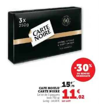 U Express CARTE NOIRE Cafe moulu offre