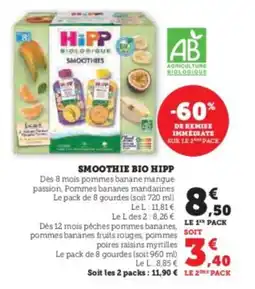 Hyper U Smoothie bio hipp offre