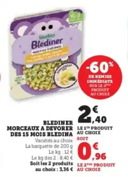 Hyper U Blediner morceaux a devorer des 15 mois bledina offre