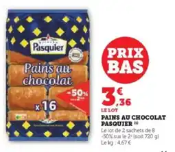 U Express PASQUIER Pains au chocolat offre