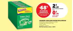 U Express HOLLYWOOD Chewing-gum sans sucres offre