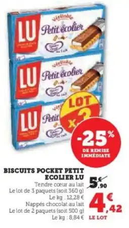 U Express LU Biscuits pocket petit ecolier offre