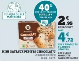 Hyper U Mini gateaux pepites chocolat u offre