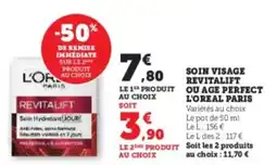 U Express L'OREAL PARIS Soin visage revitalift ou age perfect offre
