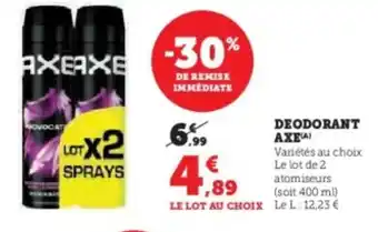 U Express AXE Deodorant offre