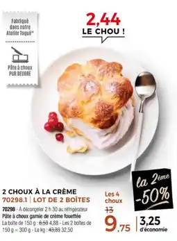 Thiriet 2 choux à la crème offre