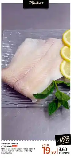 Thiriet Filets de sandre avec peau offre