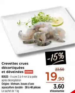 Thiriet Crevettes crues décortiquées et déveinées offre