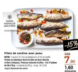 Thiriet Filets de sardine avec peau offre