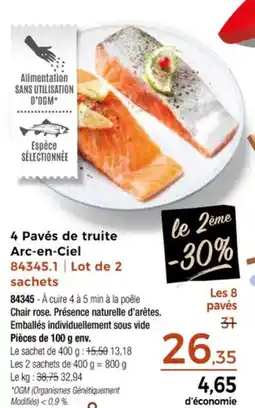 Thiriet 4 Pavés de truite Arc-en-Ciel offre
