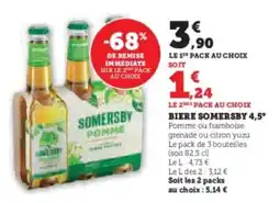 Hyper U Biere somersby 4,5° offre