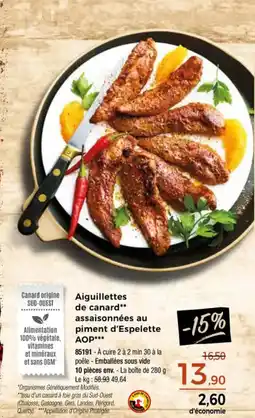 Thiriet Aiguillettes de canard assaisonnées au piment d'Espelette AOP offre