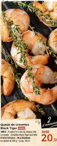 Thiriet Queue de crevettes Black Tiger offre
