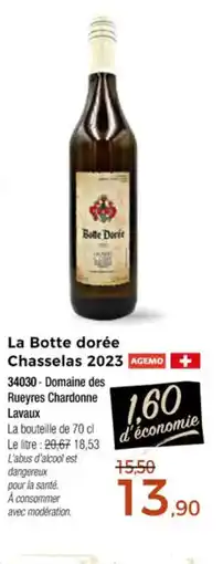 Thiriet La Botte dorée Chasselas 2023 offre