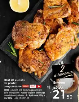 Thiriet Haut de cuisses de poulet curry-sésame offre