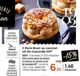 Thiriet 2 Paris-Brest au caramel sel de Guérande IGP offre