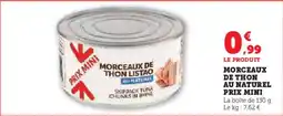 U Express PRIX MINI Morceaux de thon au naturel offre