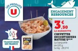 U Express U Crevettes decortiquees nature offre