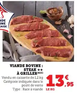 U Express Viande bovine : steak à griller offre