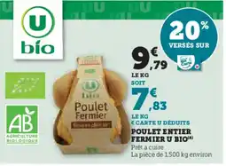 U Express U BIO Poulet entier fermier offre