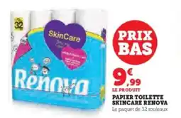Hyper U Papier toilette skincare renova offre