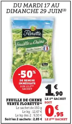U Express FLORETTE Feuille de chene verte offre