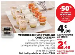 U Express Verrines saumon fromage concombre offre