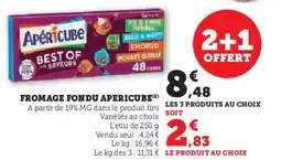 U Express APERICUBE Fromage fondu offre