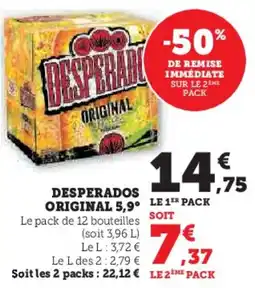 U Express DESPERADOS Original 5,9° offre