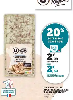 U Express U Flammekueche recette alsacienne de nos regions offre
