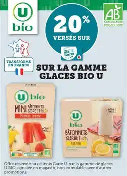U Express BIO U Sur la gamme glaces offre