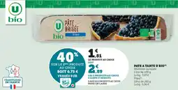 U Express U BIO Pate a tarte offre