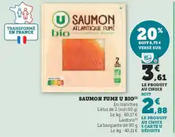 U Express U BIO Saumon fume offre