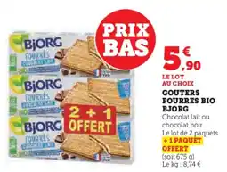 U Express BJORG Gouters fourres bio offre