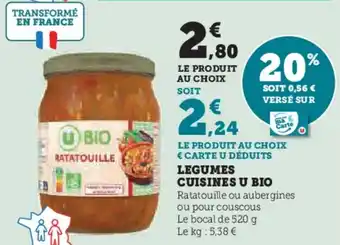 U Express U BIO Legumes cuisines offre