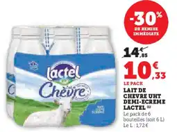 U Express LACTEL Lait de chevre uht demi-ecreme offre