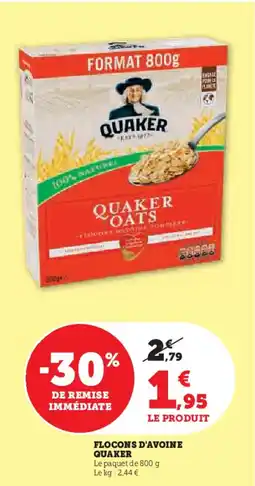 U Express QUAKER Flocons d'avoine offre