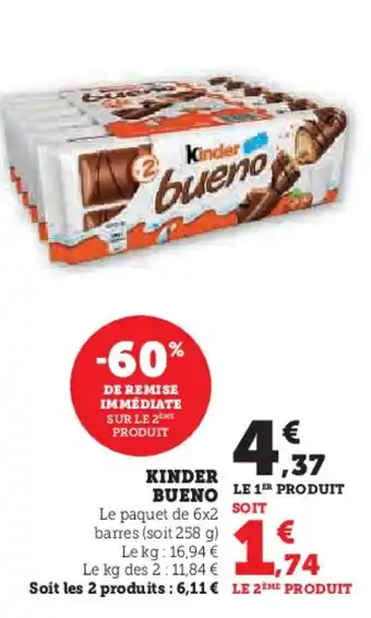 U Express KINDER BUENO offre