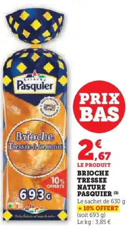 U Express PASQUIER Brioche tressee nature offre