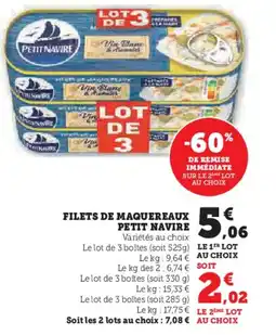 U Express PETIT NAVIRE Filets de maquereaux offre