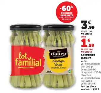 U Express D'AUCY Asperges offre