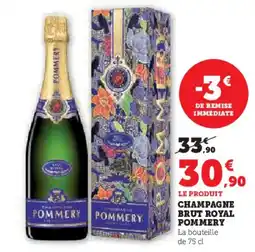 U Express POMMERY Champagne brut royal offre