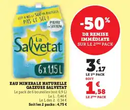 U Express SALVETAT Eau minerale naturelle gazeuse offre