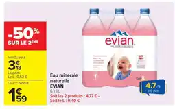 Carrefour Eau Minérale Naturelle Évian offre