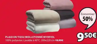 JYSK Plaid en tissu Molletonné Myrfiol offre