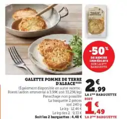 Hyper U Galette pomme de terre d'alsace offre