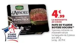 Hyper U SOCOPA Pave de viande bovine offre